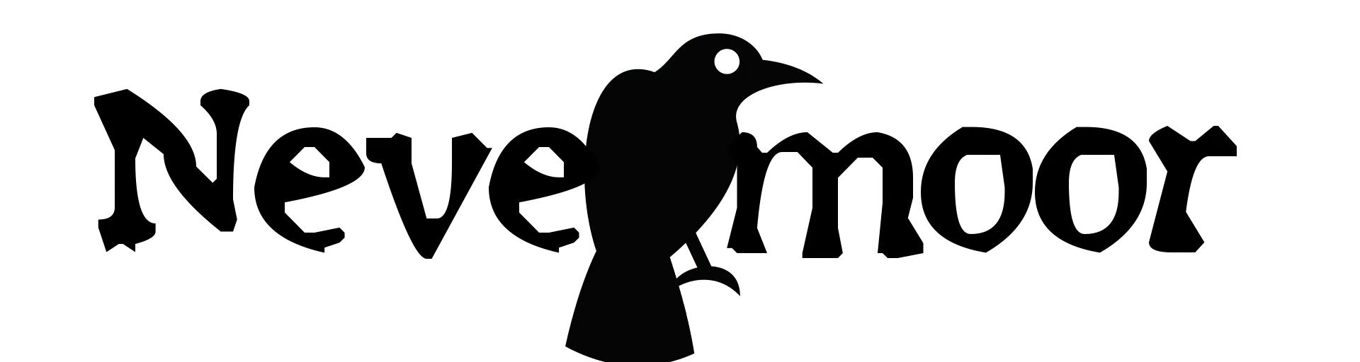 Nevermoor title over a moonlit forest silhouette